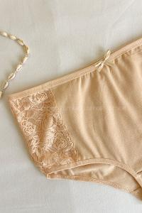 Lamelif Kotton Bayan Yüksekbel Dantel Külot