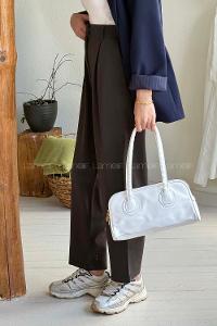 Lamelif Poliviskon Pantolon Acı Kahve