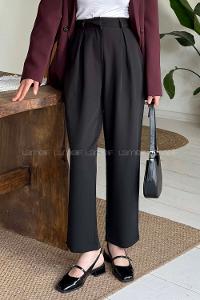 Lamelif Poliviskon Pantolon Siyah