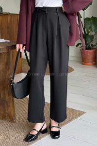 Lamelif Poliviskon Pantolon Siyah