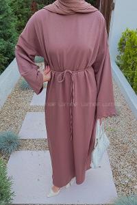 Lamelif İki İplik Oysho Elbise  Mocha mousse