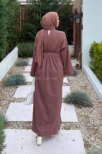 Lamelif İki İplik Oysho Elbise  Mocha mousse