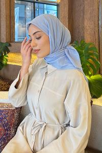 Lamelif Bambu Eşarp Bebe Mavi