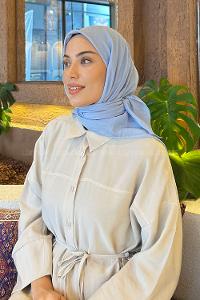 Lamelif Bambu Eşarp Bebe Mavi