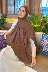 Lamelif Comfort Pamuk Şal Çikolata Kahve