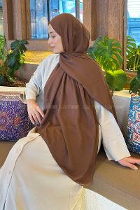 Lamelif Comfort Pamuk Şal Çikolata Kahve