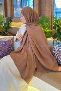 Lamelif Comfort Pamuk Şal Sütlü Kahve