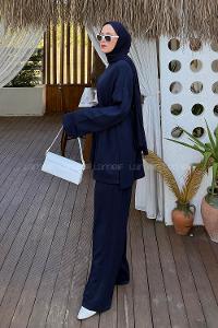 Lamelif Oysho İkili Tesettür Takım Lacivert