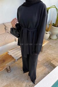 Lamelif Oysho Bağlama Detaylı İkili Takım Siyah