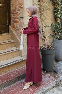 Lamelif Düğme Detaylı Jileli Takım Bordo