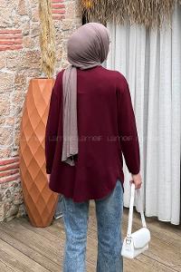 Lamelif Basic Sweat Bordo