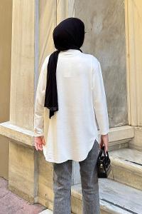 Lamelif Basic Sweat Beyaz