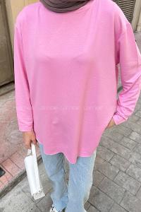 Lamelif Basic Sweat Şeker Pembesi