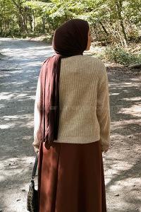 Lamelif Crop V Yaka Hırka Bej