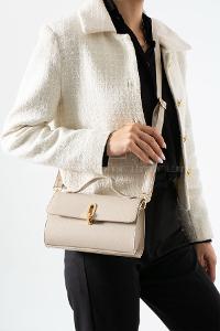 Lamelif Leına Model Kadın Çapraz Çantası Bej