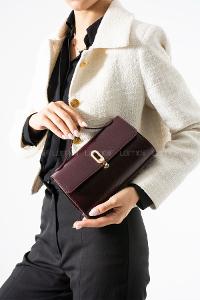 Lamelif Leına Model Kadın Çapraz Çantası Bordo