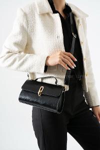 Lamelif Leına Model Kadın Çapraz Çantası Siyah