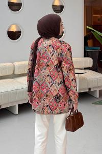 Lamelif Bağcıklı Kapitone Mont Bej