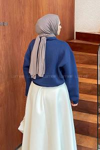 Lamelif Kappa Delta Baskılı Sweatshirt Lacivert