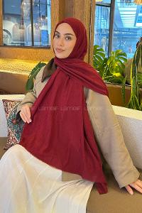 Lamelif Bambu Şal Bordo