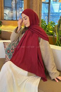 Lamelif Bambu Şal Bordo