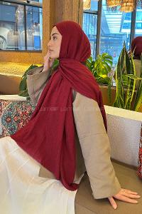 Lamelif Bambu Şal Bordo