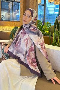 Plato Cotton Fabric Flowering Shawl