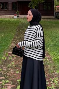 Lamelif Çizgili BalIkçı Kazak Naural