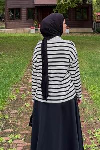 Lamelif Çizgili BalIkçı Kazak Naural