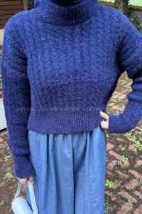 Lamelif Crop Triko Kazak Lacivert