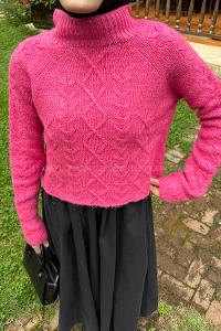 Lamelif Örgülü Kazak Fuşya