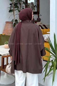 Lamelif Panço Kesim Ceket Kahverengi