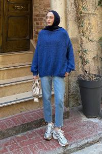 Indigo Neckband Long Arm Jumper