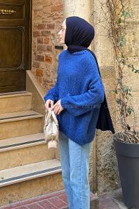 Indigo Neckband Long Arm Jumper