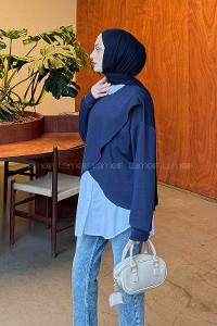 Lamelif İki Parça Tunik Lacivert