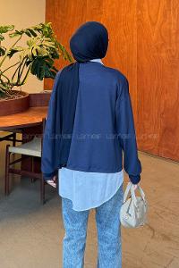 Lamelif İki Parça Tunik Lacivert