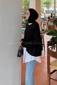 Lamelif İki Parça Tunik Siyah