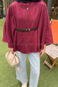 Lamelif Kemerli Panço Bordo