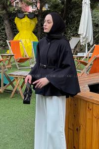 Lamelif Kemerli Panço Siyah