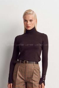 Dark Brown Crew Neck Knitwear