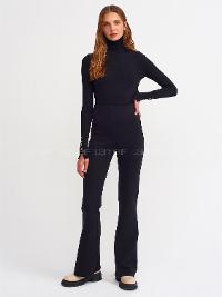 Lamelif Dilvin Balıkçı Yaka Kazak Siyah