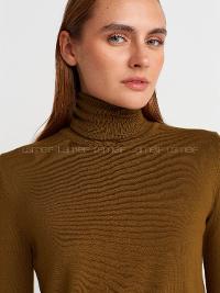 Oil Green Crew Neck Knitwear