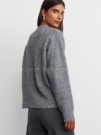 Lamelif Dilvin Bisiklet Yaka Yumuşak Dokulu Triko Kazak Füme