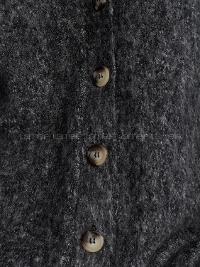 Lamelif Dilvin V Yaka Şardonlu Düğmeli Triko Hırka Antrasit