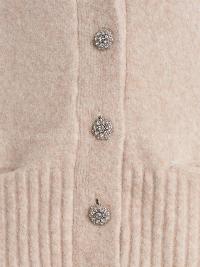 Beige Normal Neck V Neck Cardigan