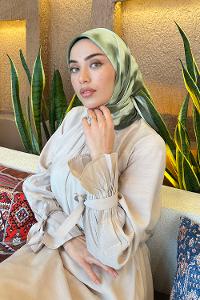 Lamelif Batik Desen Bambu Eşarp Adaçayı