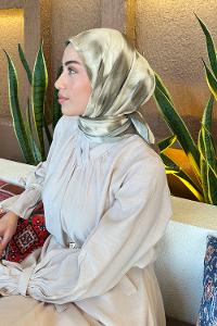 Lamelif Batik Desen Bambu Eşarp Mint Yeşili