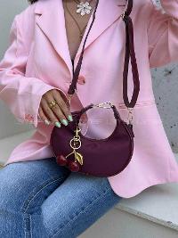 Lamelif Betty Süet Model Charm Hediyeli Kadın El Ve Omuz Çantası