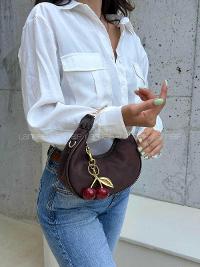 Lamelif Betty Süet Model Charm Hediyeli Kadın El Ve Omuz Çantası