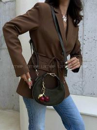 Lamelif Betty Süet Model Charm Hediyeli Kadın El Ve Omuz Çantası